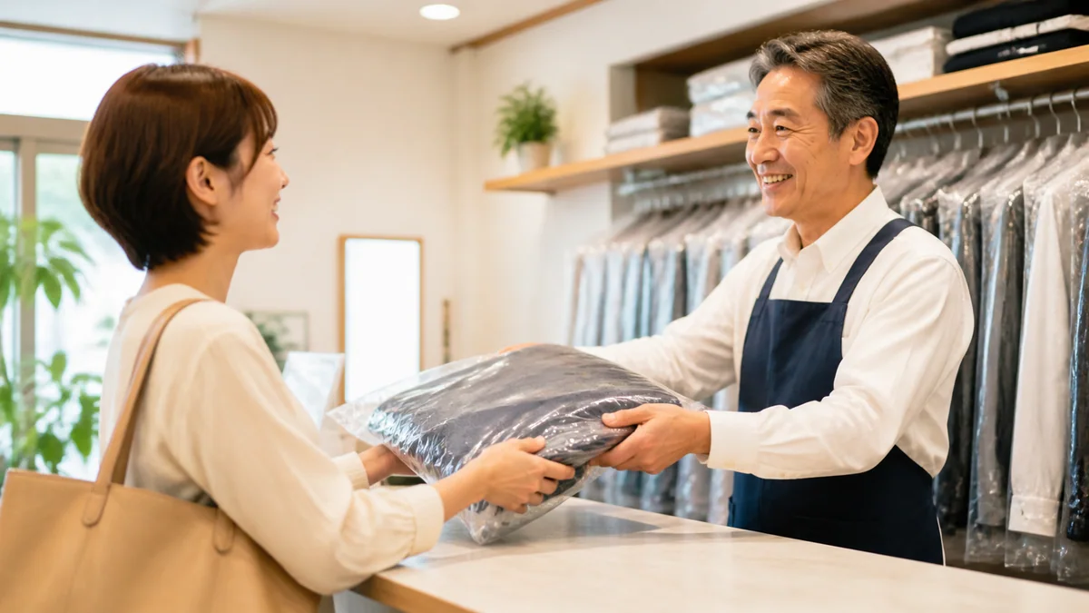 クリーニング店の店内