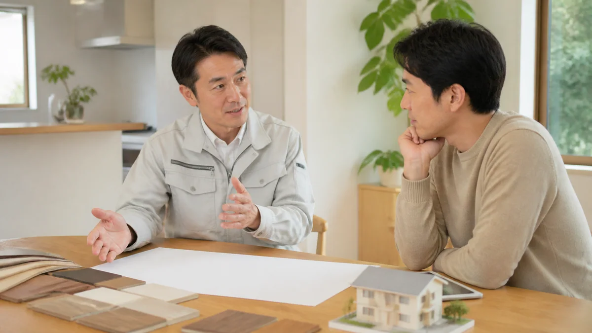 リフォーム会社の打ち合わせの様子